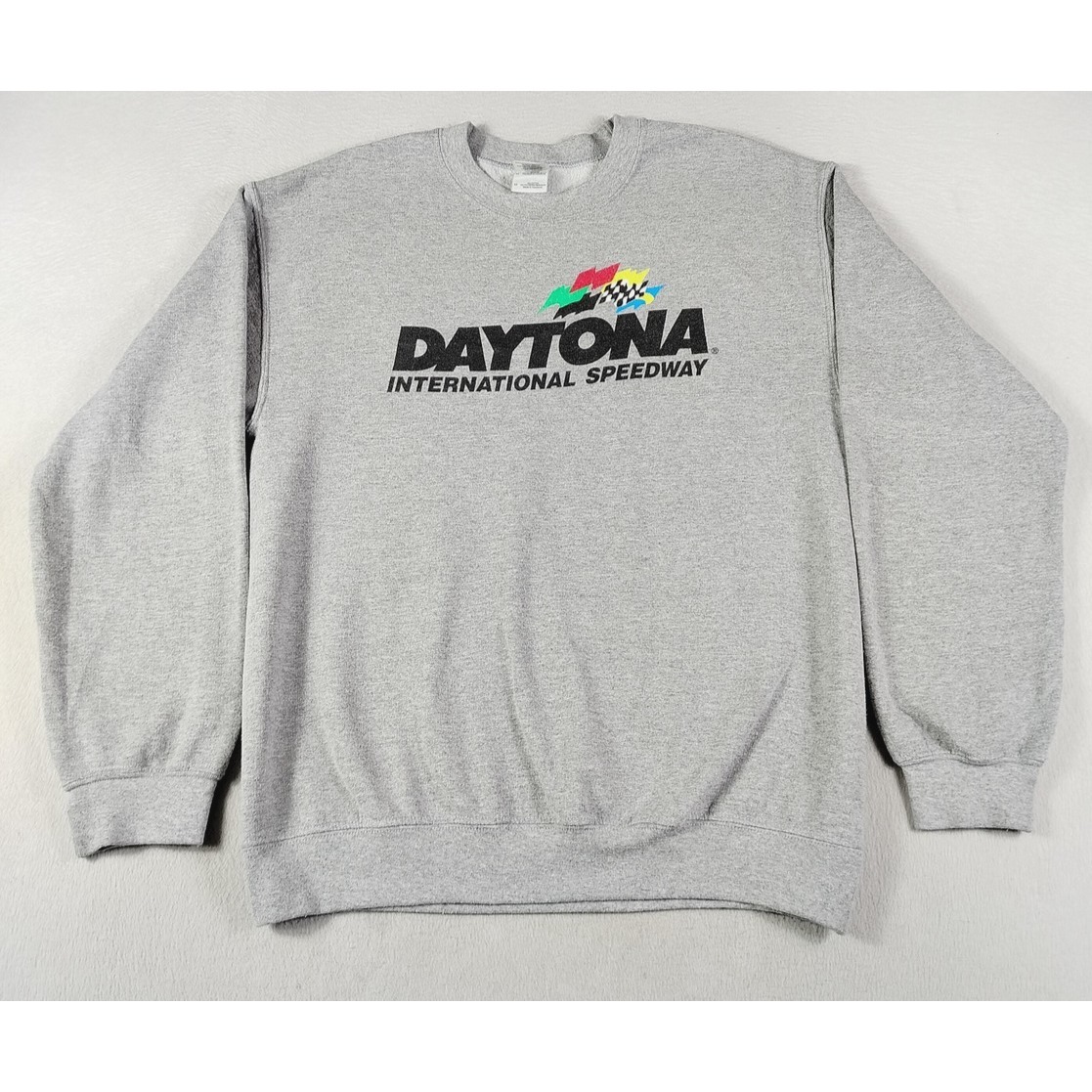 Daytona International Speedway Sweatshirt Mens Medium Gray Nascar Racing Gildan